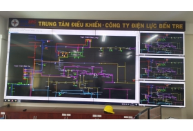 Màn hình ghép (Video Wall) 3x4x55 Inches Điện Lực Bến Tre (EVN)